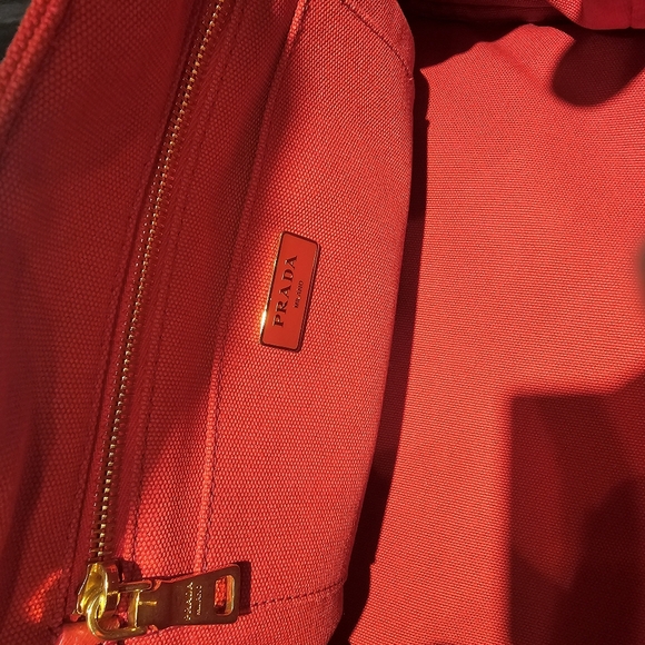 Prada Canapered canvas tote red - Picture 2 of 2